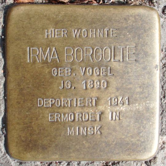 Stolperstein en memoria de Irma Borgolte