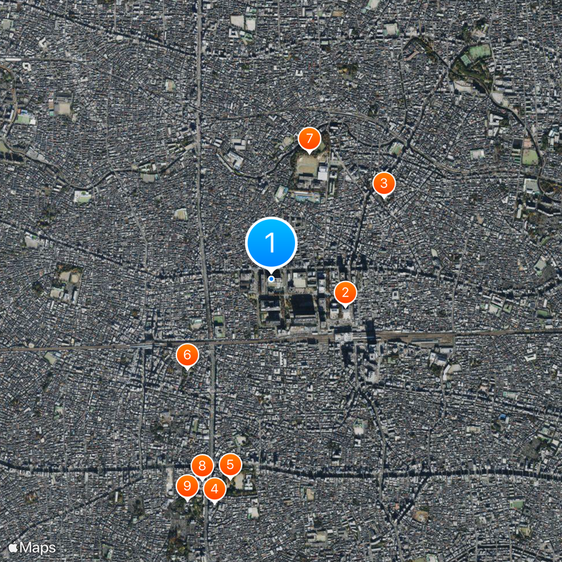 Tokyo Metropolitan Police Hospital Map