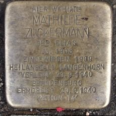 Stolperstein à la mémoire de Mathilde Zuckermann