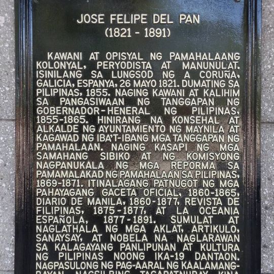 Jose Felipe del Pan historical marker