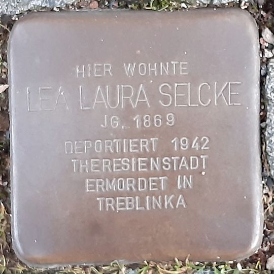 Stolperstein en memoria de Lea Laura Selcke