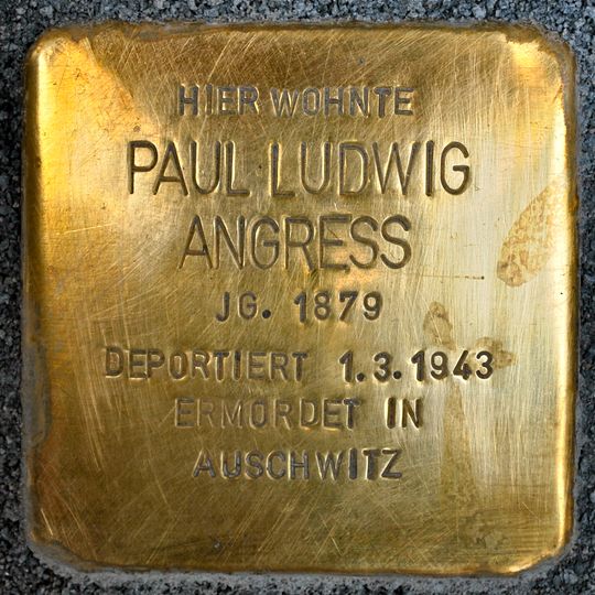 Stolperstein für Paul Ludwig Angress