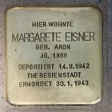 Stolperstein dedicated to Margarete Eisner