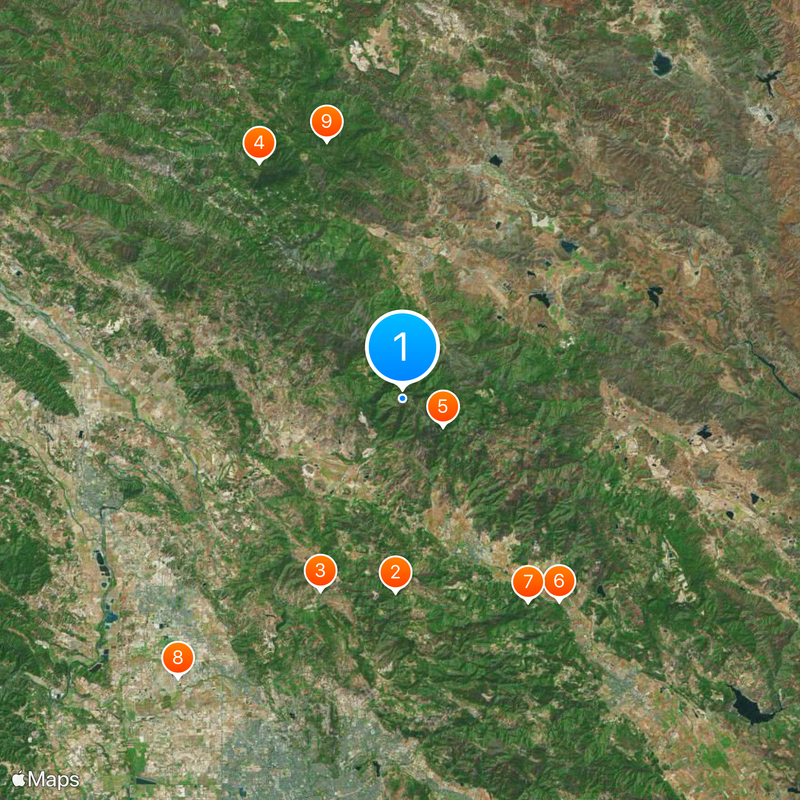 Mount Saint Helena Map