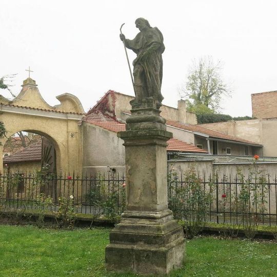 Socha svatého Rocha u kostela Všech svatých v Libochovicích