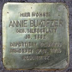 Stolperstein dedicated to Annie Bukofzer