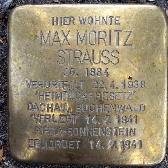 Stolperstein für Max Moritz Strauss