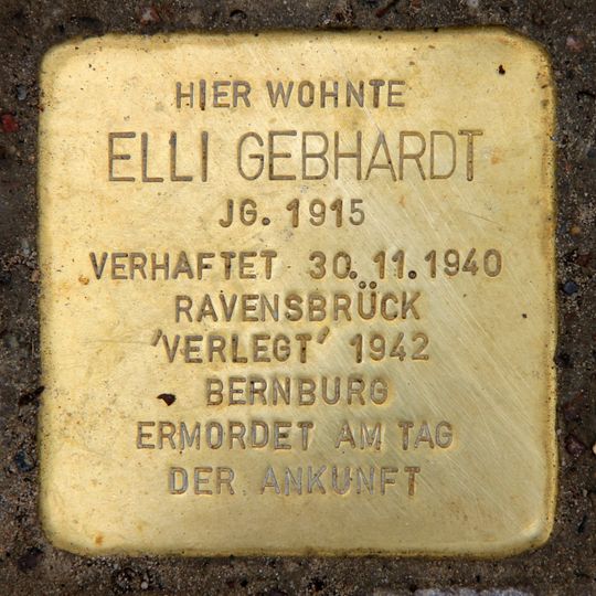 Stolperstein en memoria de Elli Gebhardt