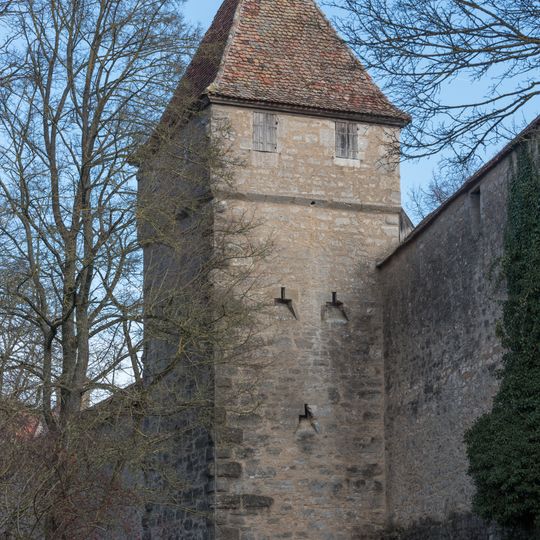 Streichwehr Fischturm in Rothenburg ob der Tauber