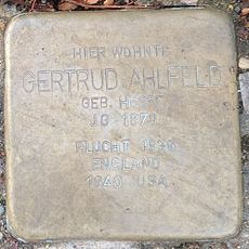 Stolperstein dedicated to Gertrud Ahlfeld