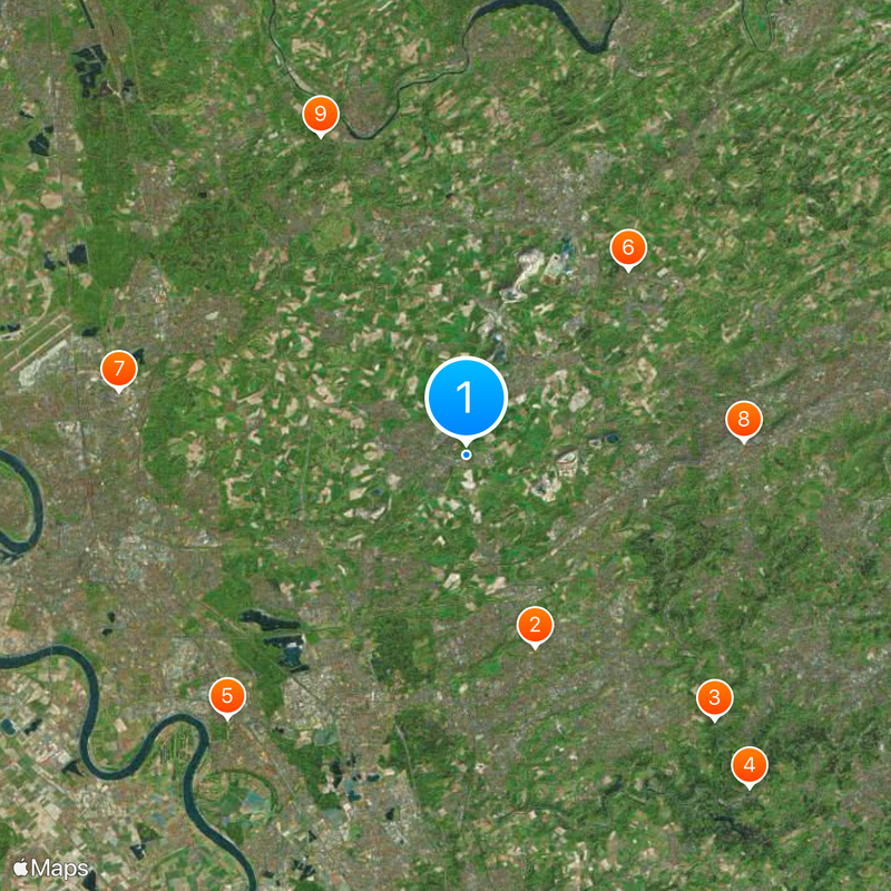 Arrondissement de Mettmann Carte