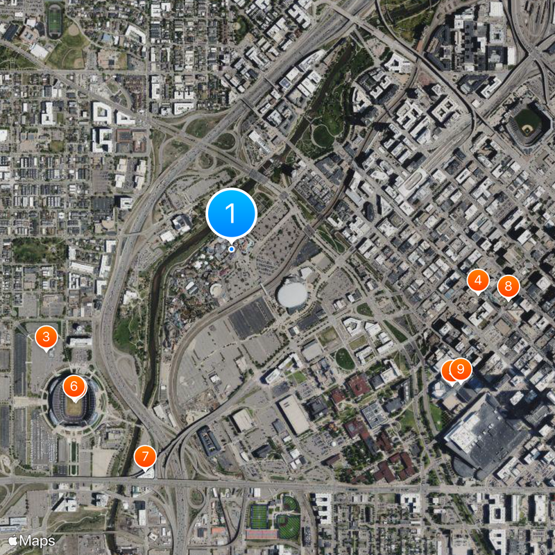 Elitch Gardens Theme Park Mapa