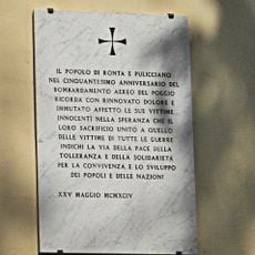 Lapidi del bombardamento del Poggio. Ronta