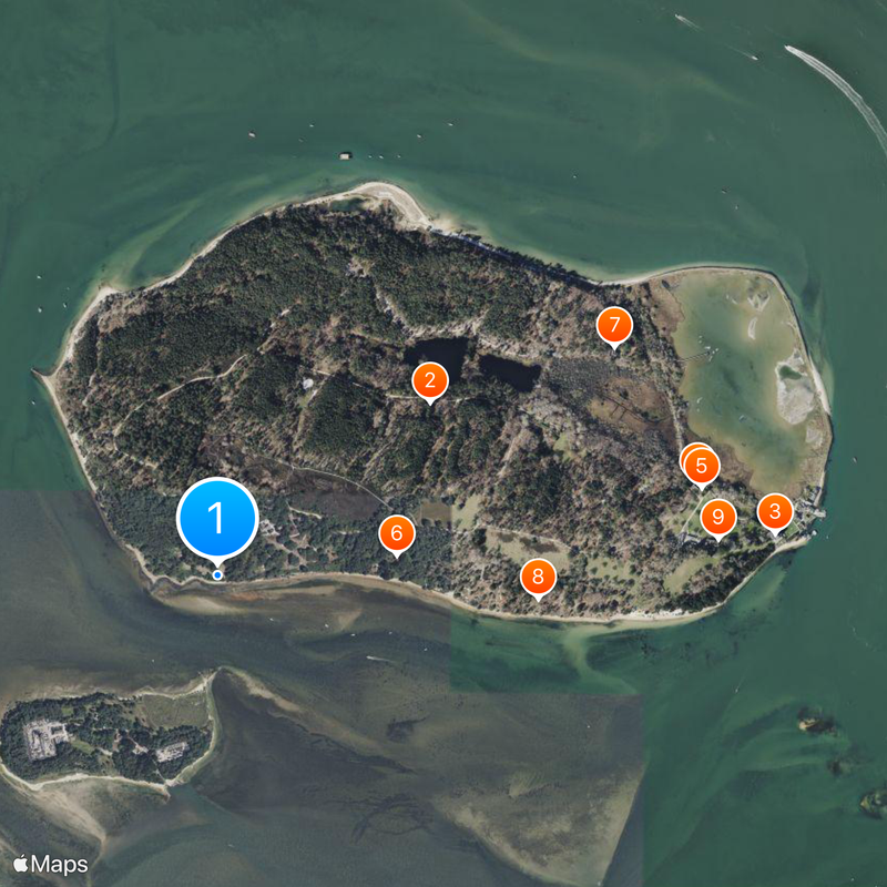 Brownsea Island Scout camp Kaart