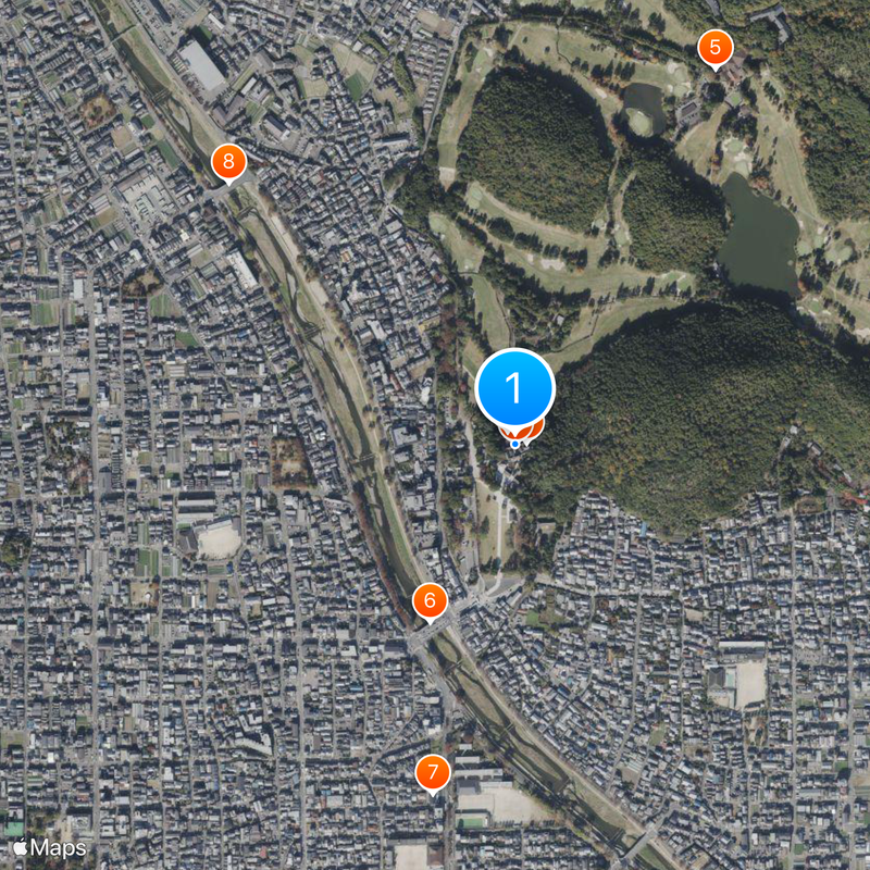 Sanctuaire Kamigamo Carte