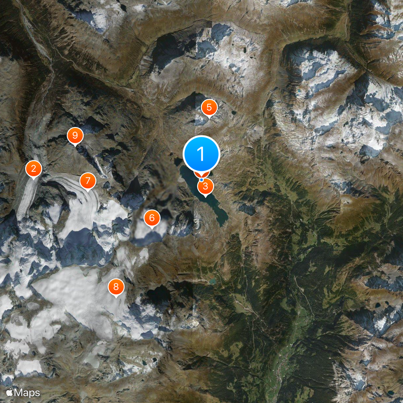 Línea del Bernina Mapa