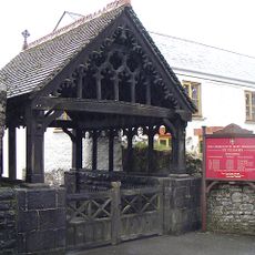 Lychgate to the Parish Church, including wall to N