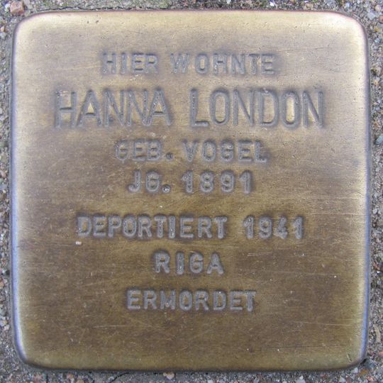 Stolperstein en memoria de Hanna London