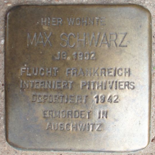 Stolperstein für Max Schwarz