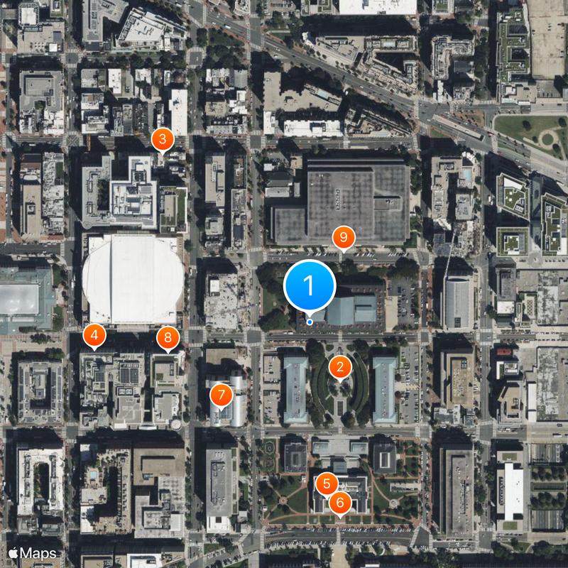 National Building Museum Map