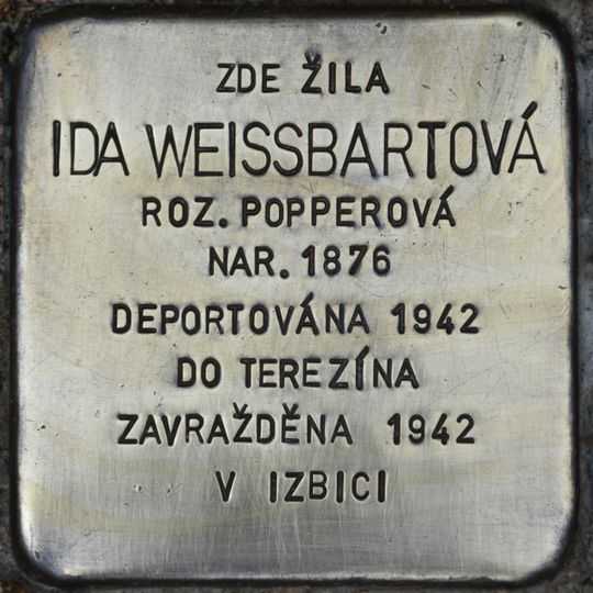 Stolperstein für Ida Weissbartová