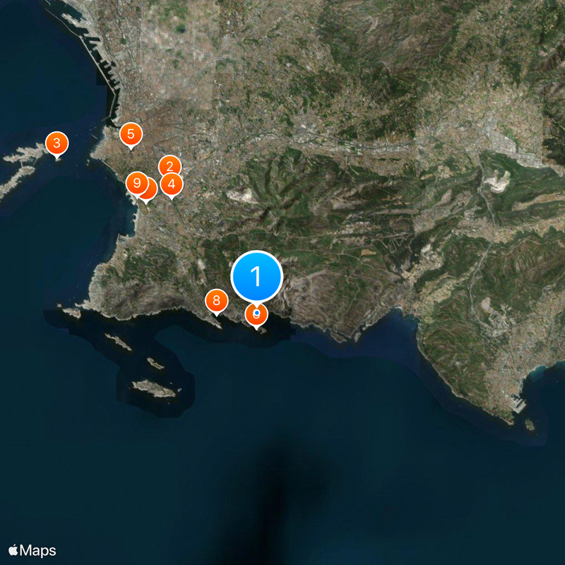 Nationalpark Calanques Karte