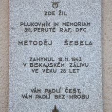 Pamětní deska Metoděje Šebely