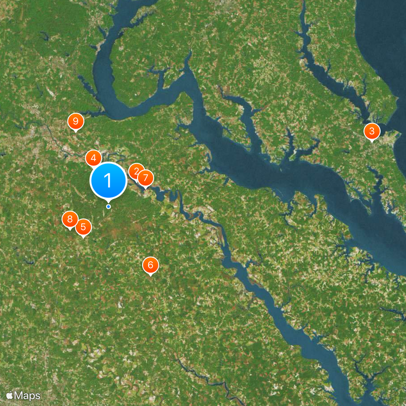 Fort A.P. Hill Carte