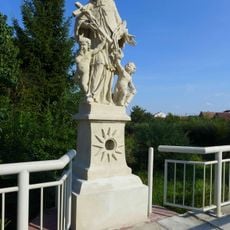 Sousoší sv. Jana Nepomuckého u mostu v Jaroměřicích nad Rokytnou