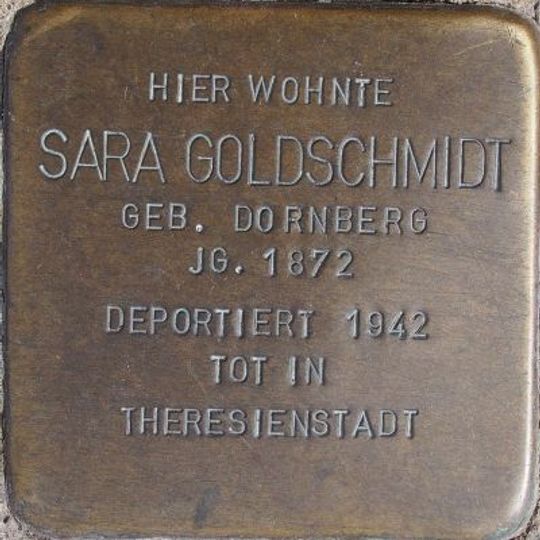 Stolperstein für Sara Goldschmidt