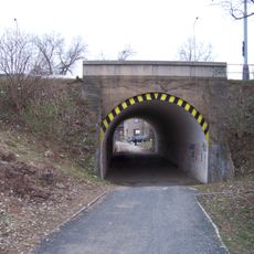 Tunnel through the embankment section of Libeňský most