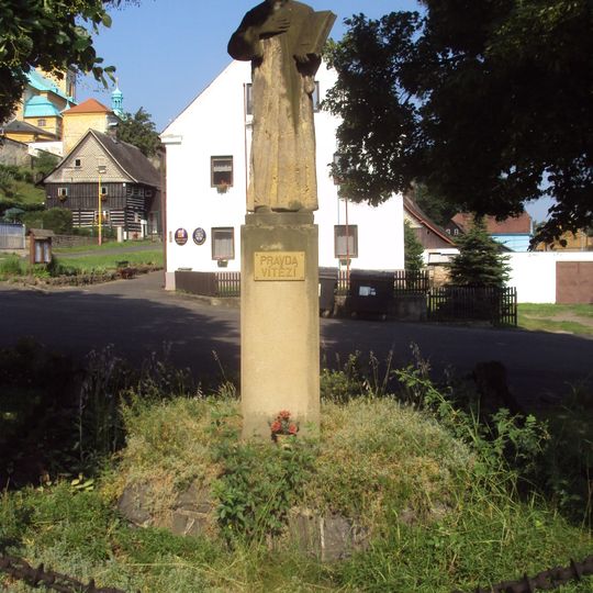Statue of Jan Hus in Horní Police