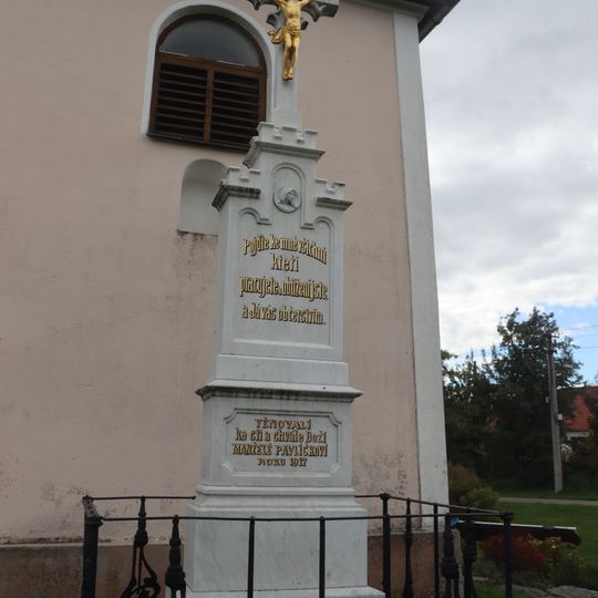 Kříž u zvoničky v Kramolíně