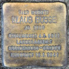 Stolperstein en memoria de Klaus Busse