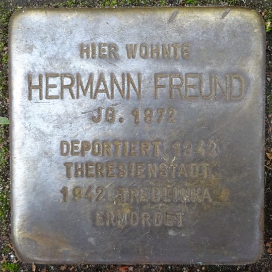 Stolperstein en memoria de Hermann Freund