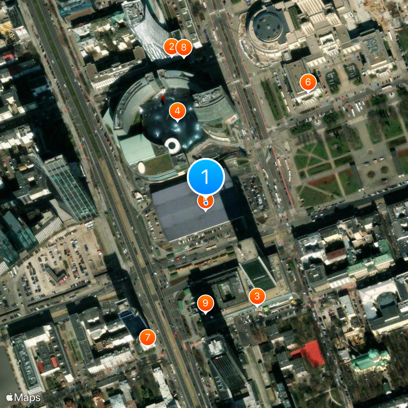 Warszawa Główna railway station Map