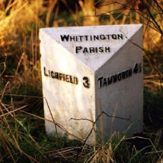 Milepost, near Wittington Barracks