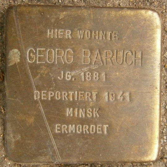 Stolperstein dedicated to Georg Baruch