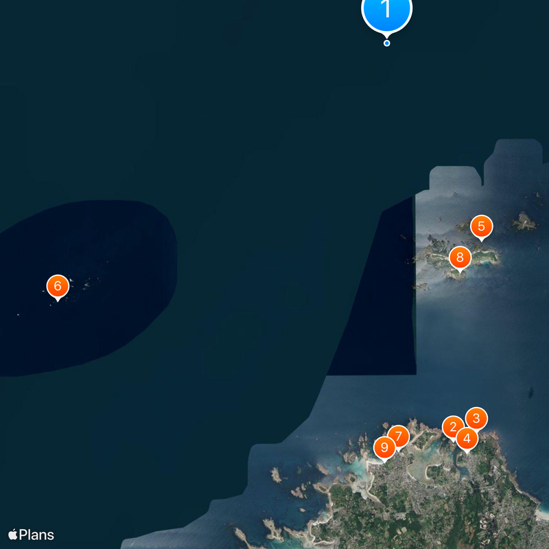 Côte de Granit Rose Map