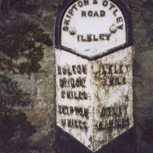 Milestone, Skipton Road, jct with Bolton Bridge Road