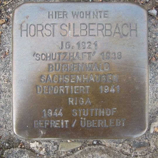 Stolperstein en memoria de Horst Silberbach