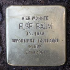 Stolperstein dedicated to Else Baum