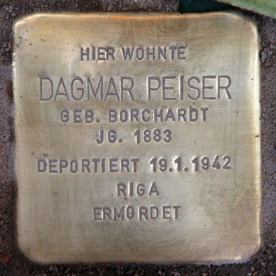 Stolperstein à la mémoire de Dagmar Peiser