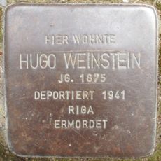 Stolperstein dedicated to Hugo Weinstein