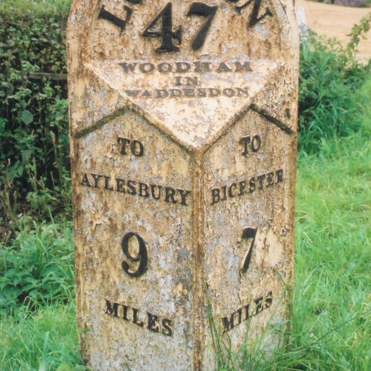 Milepost, by car park of the Crooked Billet PH