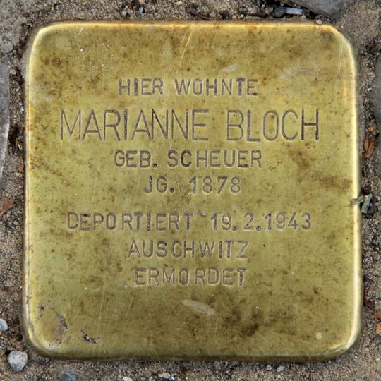 Stolperstein dedicated to Marianne Bloch