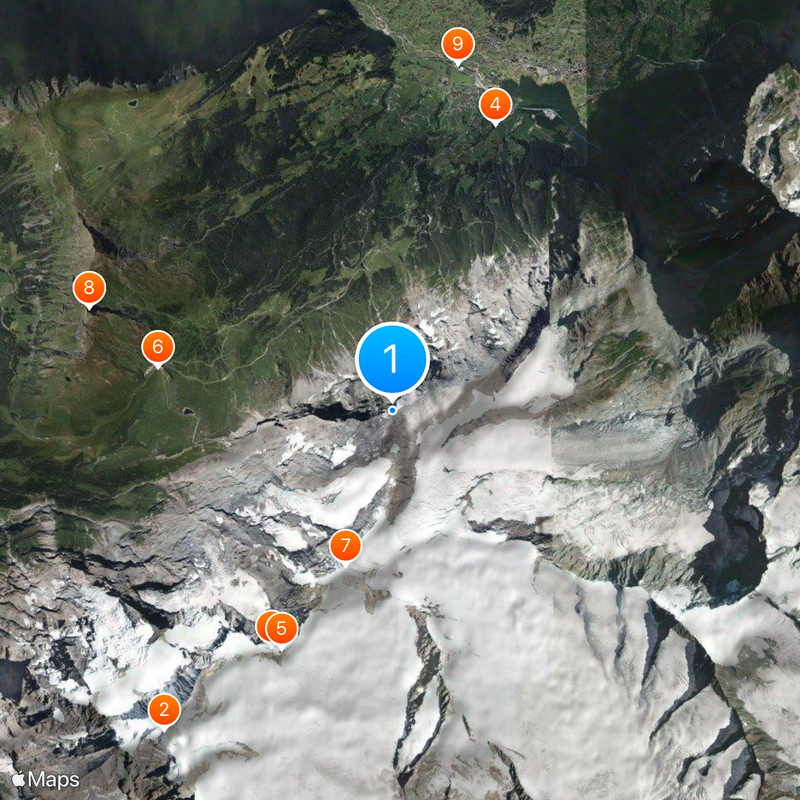 Eiger-Nordwand Karte