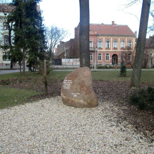 Bludný kámen ve Smetanových sadech v Prostějově