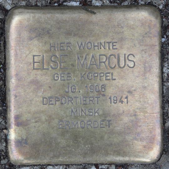 Stolperstein dedicated to Else Marcus