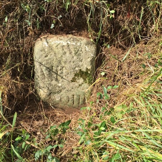 Milestone, Turning Ways, just N of drive to Orchard End Allotments